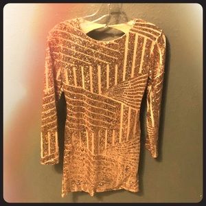 Rose gold club dress size M